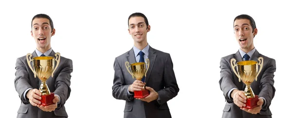 Collage de hombre de negocios recibiendo premio —  Fotos de Stock