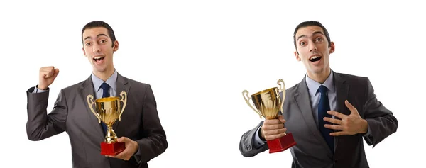Collage of businessman receiving award — Stock Photo, Image