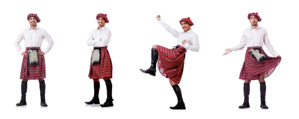 Концепція зі смішним шотландцем ізольована на білому — стокове фото