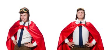 Beyaz tenli komik kahraman.