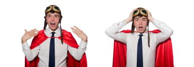 Beyaz tenli komik kahraman.