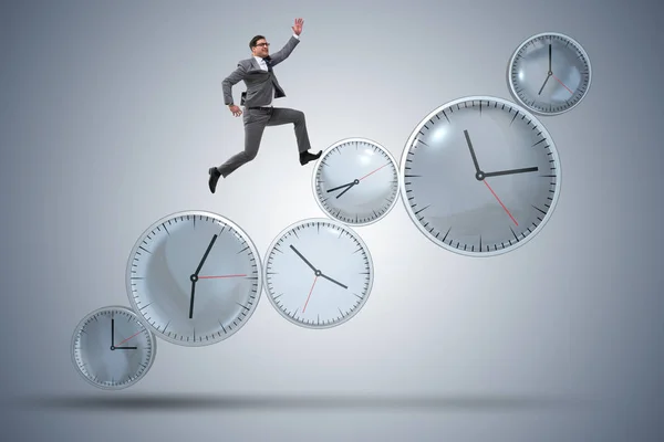 Zakenman in time management concept — Stockfoto