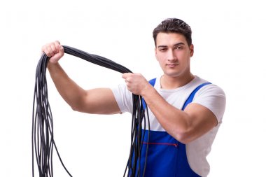 Elektrik onarım yapan erkek