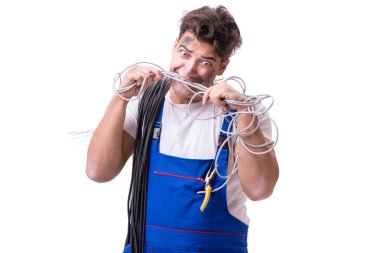 Komik adam Elektrik onarım işi