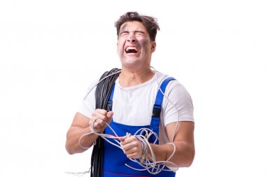 Komik adam Elektrik onarım işi