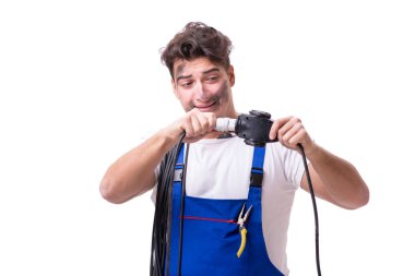 Komik adam Elektrik onarım işi