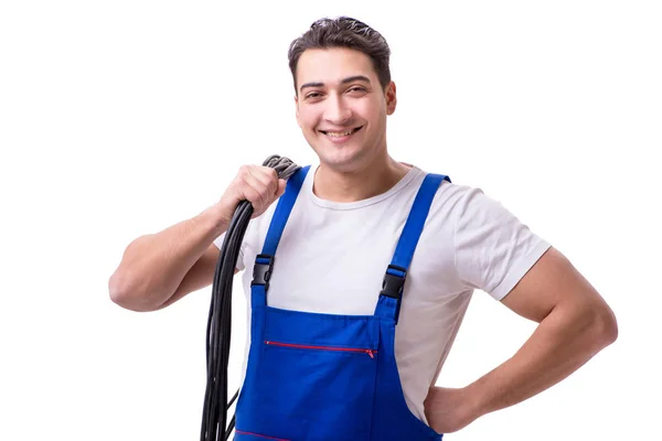 Elektrik onarım yapan erkek — Stok fotoğraf