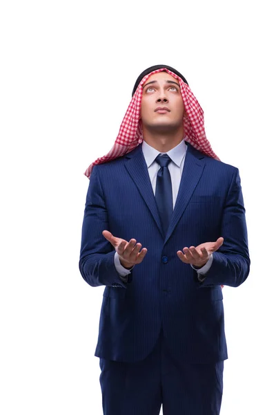 Arabo uomo d'affari isolato sullo sfondo bianco — Foto Stock