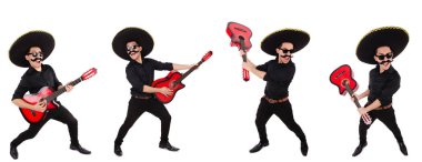 Şapkalı komik bir Meksikalı.