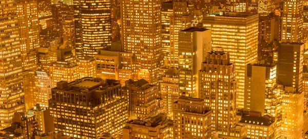 Vue de New York Manhattan pendant les heures de coucher du soleil — Photo