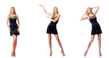 Beyaz arka plan üzerinde izole uzun modeli