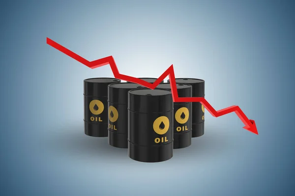 Koncept ropy ceny - 3d vykreslování — Stock fotografie