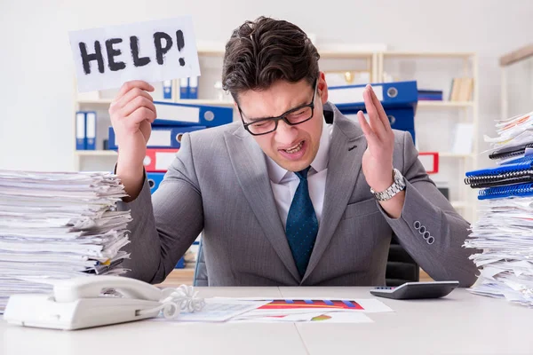 Empresario faltan plazos debido a exceso de trabajo — Foto de Stock