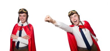 Beyaz tenli komik kahraman.