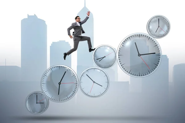 Zakenman in time management concept — Stockfoto