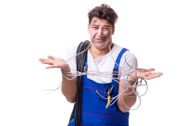 Komik adam Elektrik onarım işi