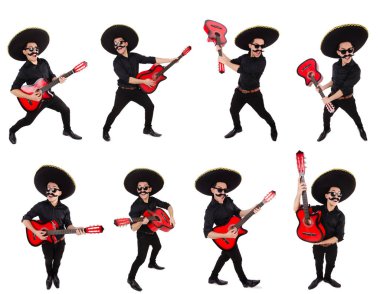 Şapkalı komik bir Meksikalı.