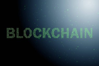 Veritabanının gelecekteki fikri olarak engelleme zinciri kavramı - 3D görüntüleme