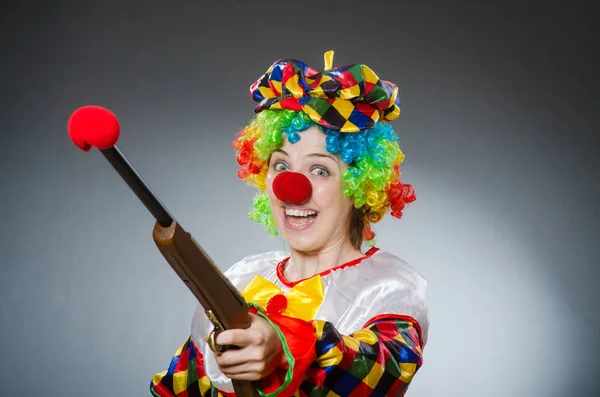 Clown divertente in concetto comico — Foto Stock