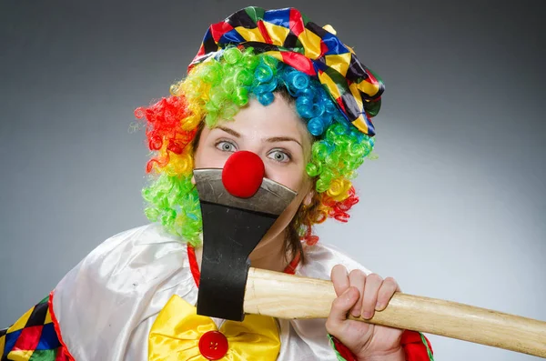 Clown divertente in concetto comico — Foto Stock