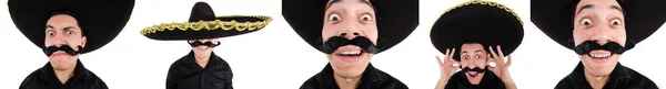 Vicces mexikói sombrero kalapban. — Stock Fotó