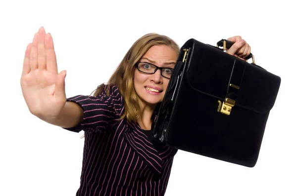 Frau Geschäftsfrau Konzept isoliert weißen Hintergrund — Stockfoto