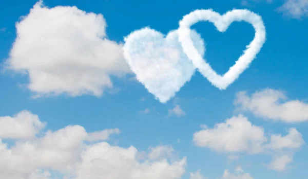 Concetto romantico con nuvole sul cielo — Foto Stock