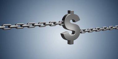 Blockchain modern iş - 3d render kavramı