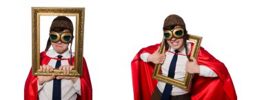 Beyaz tenli komik kahraman.