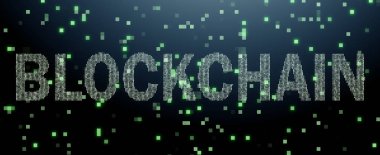 Veritabanının gelecekteki fikri olarak engelleme zinciri kavramı - 3D görüntüleme