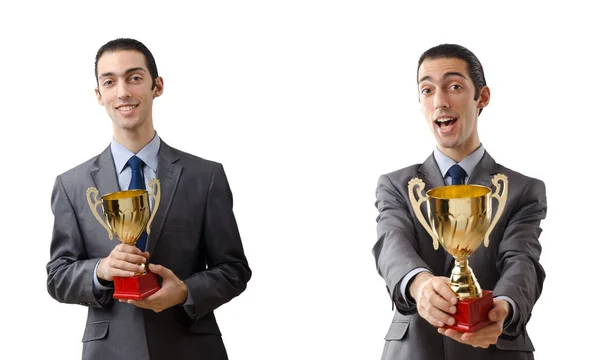 Collage de hombre de negocios recibiendo premio —  Fotos de Stock