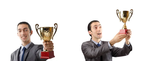 Collage of businessman receiving award — Stock Photo, Image