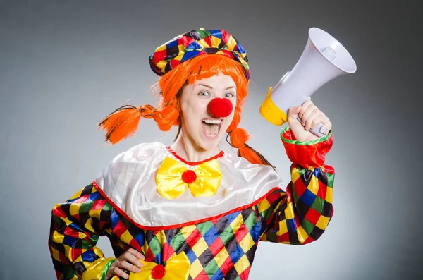 Clown divertente in concetto comico — Foto Stock