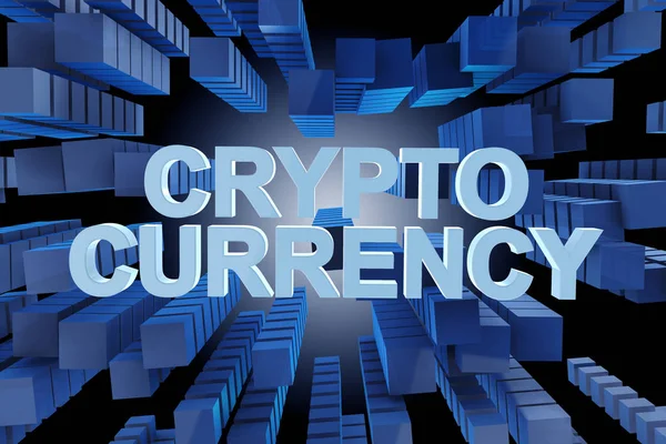 Cryptocurrency modern iş - 3d render kavramı
