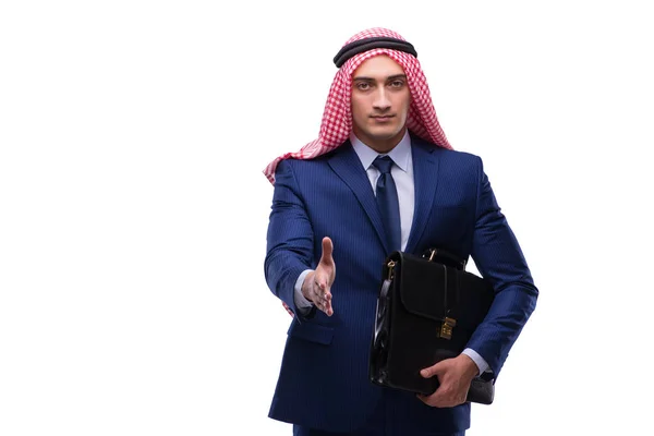 Arabische zakenman geïsoleerd op de witte achtergrond — Stockfoto