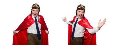 Beyaz tenli komik kahraman.