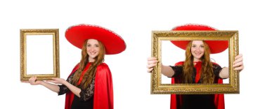 Komik Meksikalılar beyazlar üzerinde izole edilmiş.