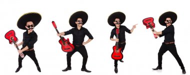 Şapkalı komik bir Meksikalı.