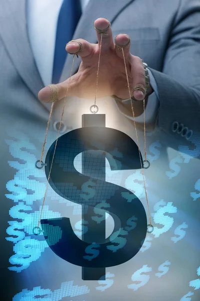 American dollar in floating exchange rate concept — Stock Photo, Image