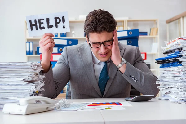 Businessman missing deadlines due to excessive work — Stock Photo, Image