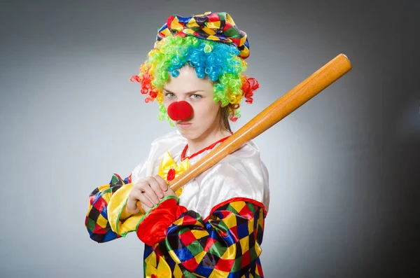 Clown divertente in concetto comico — Foto Stock