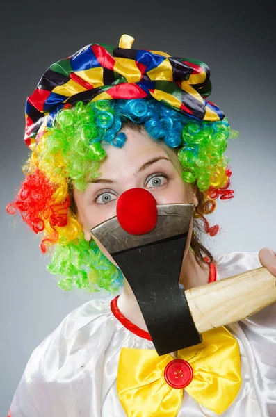 Clown divertente in concetto comico — Foto Stock