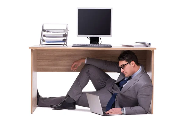 Businessman hiding in the ofice — Stock Photo, Image