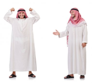 Arap adam beyaz arka plan üzerinde izole