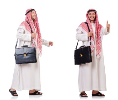 Arap adam beyaz arka plan üzerinde izole