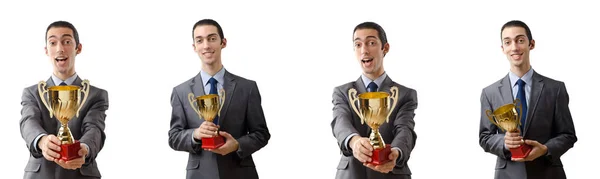 Collage de hombre de negocios recibiendo premio —  Fotos de Stock