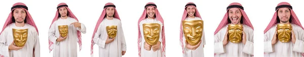 Arabische in hypocrisie concept op wit — Stockfoto