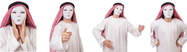 Арабская концепция лицемерия на белом — стоковое фото
