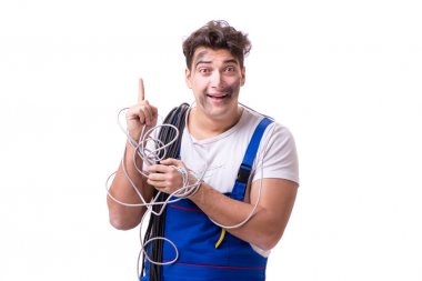 Komik adam Elektrik onarım işi