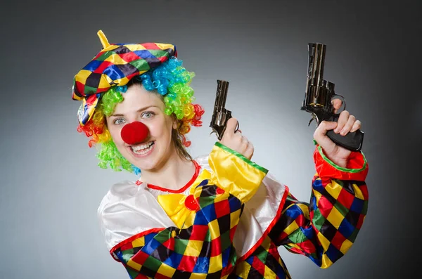 Clown divertente in concetto comico — Foto Stock